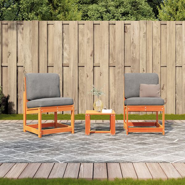 vidaXL Garden Lounge Set Wax brown Solid pine wood Standard Durable