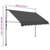 vidaXL Retractable Awning Anthracite