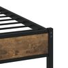 vidaXL Bed Frame Smoked Oak Steel Super King Bed Frame Rectangular