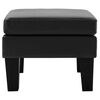 vidaXL Footstool Black Faux Leather, Solid Pine Wood Compact Simple