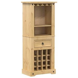 vidaXL Wine Rack "Corona" 22.0x13.8x53.0" Solid Wood Pine