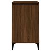 vidaXL Bedside Cabinet Set of 2 Brown Oak Engineered wood, metal