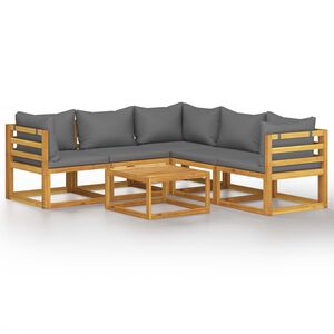vidaXL Garden Lounge Set Dark gray, Wood