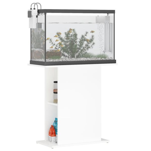 vidaXL Aquarium Stand White Engineered Wood Medium Aquarium Stand
