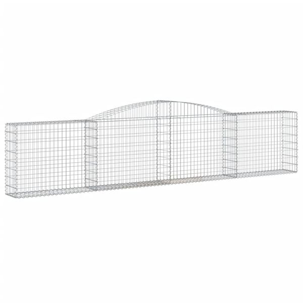 vidaXL Gabion Basket Set of 10 Silver Galvanized iron Extra Large