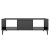 vidaXL Coffee Table High gloss black Engineered wood and metal Large