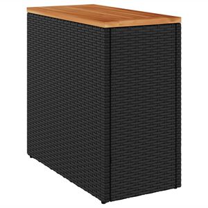 vidaXL Garden Side Table Black and Brown