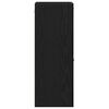 vidaXL Bathroom Cabinet with Door Black Oak 11.81 x 11.81 x 31.50 in