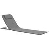 vidaXL Beach Chair Set of 2 Grey Polyester and powder-coated steel