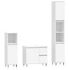 vidaXL Bathroom Furniture Set White Engineered wood, iron Medium