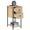 vidaXL Bedside Cabinet Sonoma Oak Engineered wood, Iron Compact