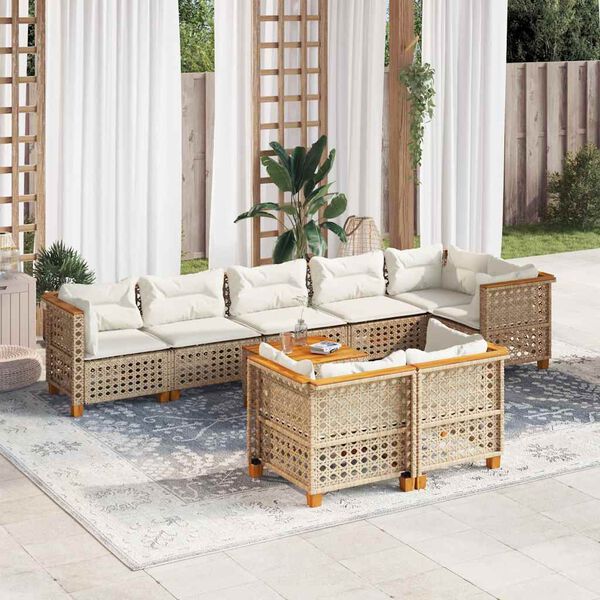 vidaXL Garden Sofa Set Beige