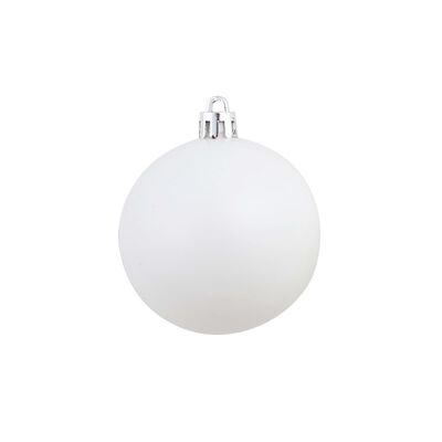vidaXL 100 Piece Christmas Ball Set 1.2"/1.6"/2.4" White/Gray