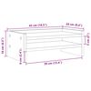 vidaXL Monitor Stand Brown Oak 16.5x9.4x6.3" Engineered Wood