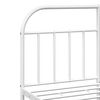 vidaXL Bed Frame White Powder-Coated Steel 55 x 75 in Bed Frame