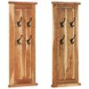 vidaXL Coat Rack Set of 2 Varied wood grain Solid acacia wood