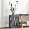vidaXL Umbrella Stand Anthracite 11.02 x 4.72 x 16.14 in Steel