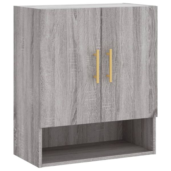 vidaXL Wall Cabinet Grey Sonoma Engineered Wood Medium Wall Cabinet