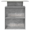 vidaXL Reception Desk Concrete Gray Engineered Wood, Concrete Gray Finish