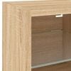 vidaXL 4 Piece TV Wall Units with LED Sonoma Oak Engineered Wood