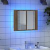vidaXL LED Mirror Cabinet Artisan Oak Engineered wood, glass