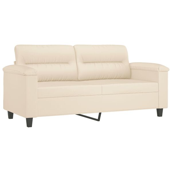 vidaXL 2-seater Sofa Beige Microfiber 2-Seater 2-Seater Sofa