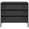 vidaXL Sideboard Black Cold-rolled steel Medium Sideboard Rectangular