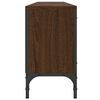 vidaXL TV Cabinet Brown Oak Engineered Wood, Metal 78.7 x 9.8 x 17.3 in