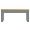 vidaXL Dining Bench Grey Solid pine wood Medium Durable Dining Bench