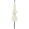vidaXL Parasol Sand Polyester, Powder-Coated Aluminium Large Foldable