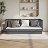 vidaXL Grey Day Bed Solid Pine Wood Standard Convertible Day Bed