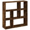 vidaXL Room Divider Bookcase Smoked oak Engineered wood Medium Bookcase