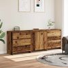 vidaXL Sideboard Set of 3 Old wood Engineered wood Medium Sideboard