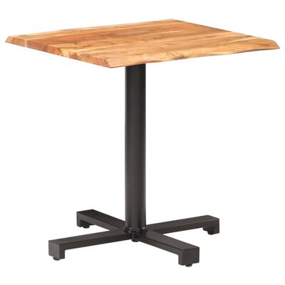 vidaXL Bistro Table with Live Edges 27.6"x27.6"x29.5" Solid Acacia Wood