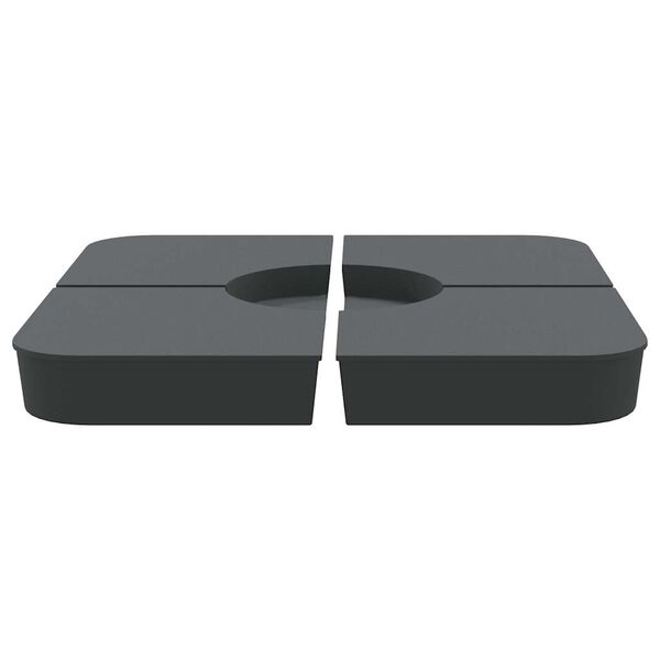 vidaXL Umbrella Base Set Anthracite Polypropylene Large Detachable