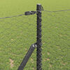 vidaXL Fence with Posts Gray 39.4" x 393.7" PVC-coated steel