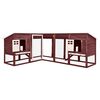 vidaXL Rabbit Hutch Mocha and White