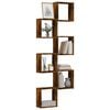 vidaXL Wall Cube Shelf Set of 6 Smoked Oak Engineered Wood Medium