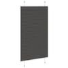 vidaXL Pleated Blind Black 100% Polyester 27.6x59.1 in Adjustable