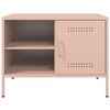 vidaXL TV Cabinet Set of 2 Pink Steel Medium TV Cabinet Rectangular