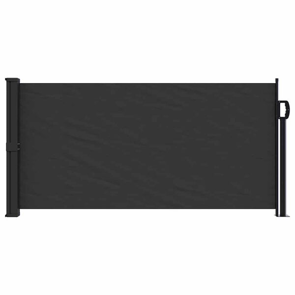 vidaXL Retractable Side Awning Black