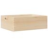 vidaXL Wooden Box Natural Solid pine wood Medium Storage Box