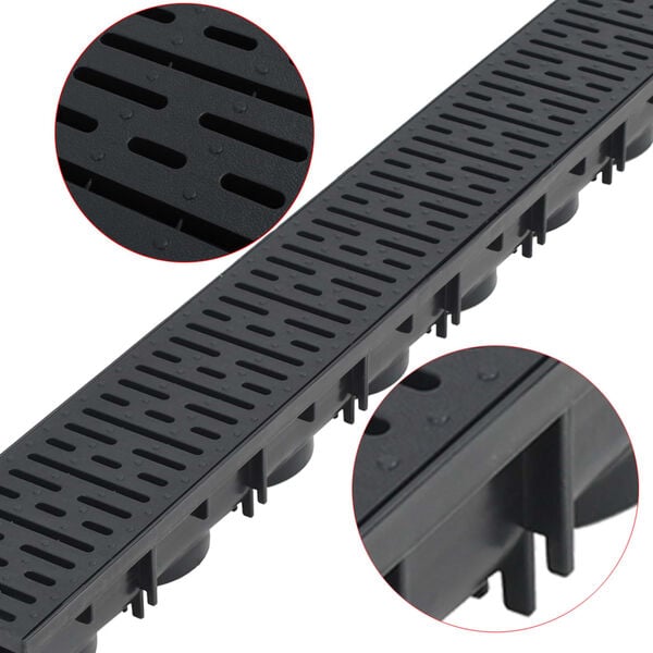 vidaXL Drainage Channels 6 pcs Plastic 19.7 '