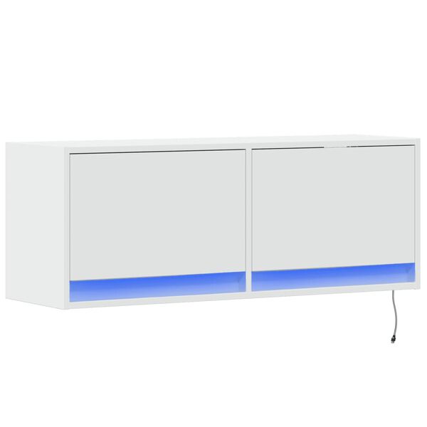 vidaXL TV Wall Cabinet White Engineered wood 39.4x12.2x15.0 in