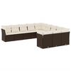 vidaXL Garden Sofa Set Brown, Cream White