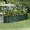 vidaXL Garden Raised Bed Green Powder-coated steel Large Durable