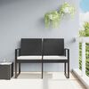vidaXL 2-seater Garden Bench Black and anthracite