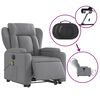 vidaXL Electric Stand Up Massage Recliner Chair Light Gray