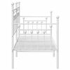 vidaXL Daybed Frame with Headboard White 31.5" x 78.7" Steel