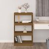 vidaXL Book Cabinet Honey Brown Solid Pine Wood 23.6 x 11.8 x 40.7 in